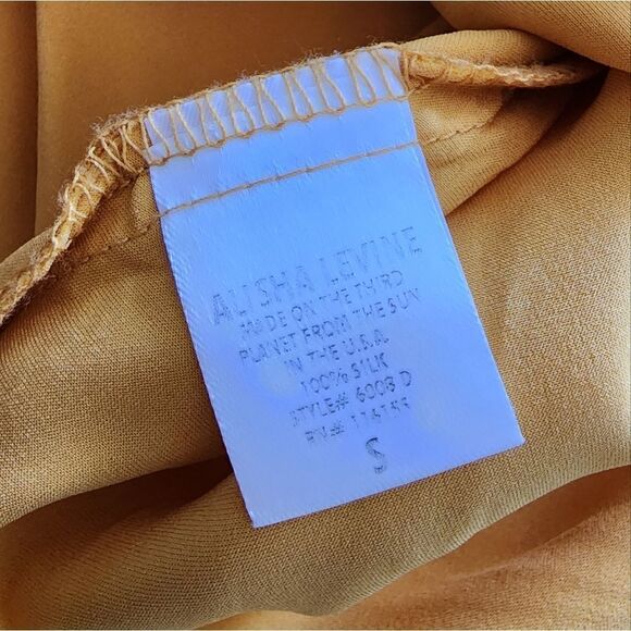 Alisha Levine 100% silk lagenlook luxecore sleeveless midi dress - Picture 6 of 8